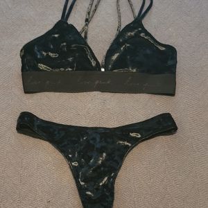 Velvet Bra and Underwear